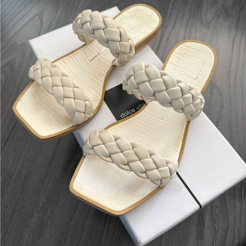 Dolce Vita Ivory Braided flat Sandals